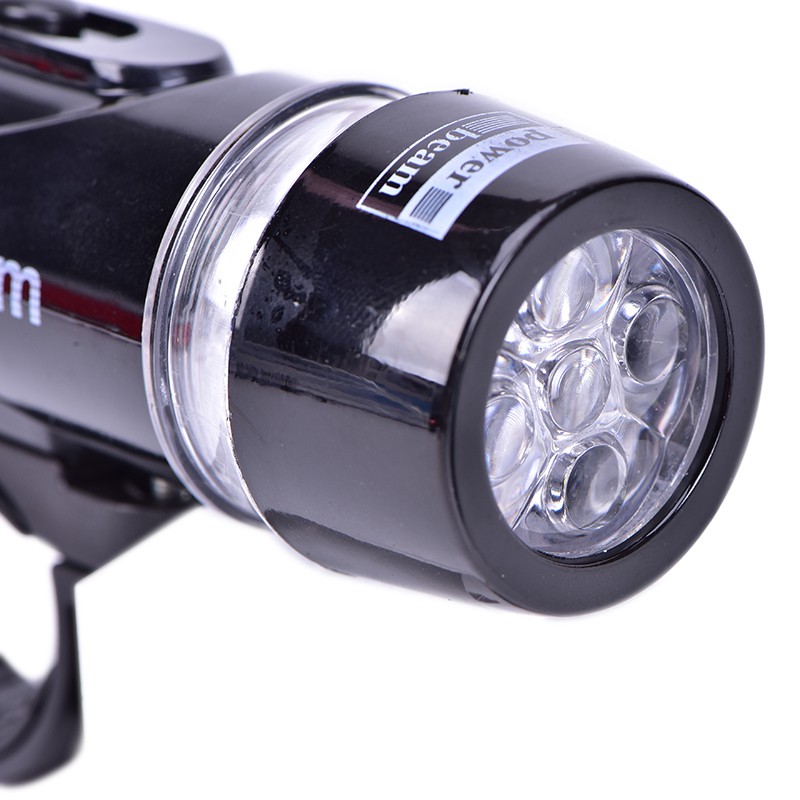 [funnyhouse]5 LED Lamp Bike Bicycle Front Head Light Rear Safety Flashlight Waterproof Set thro