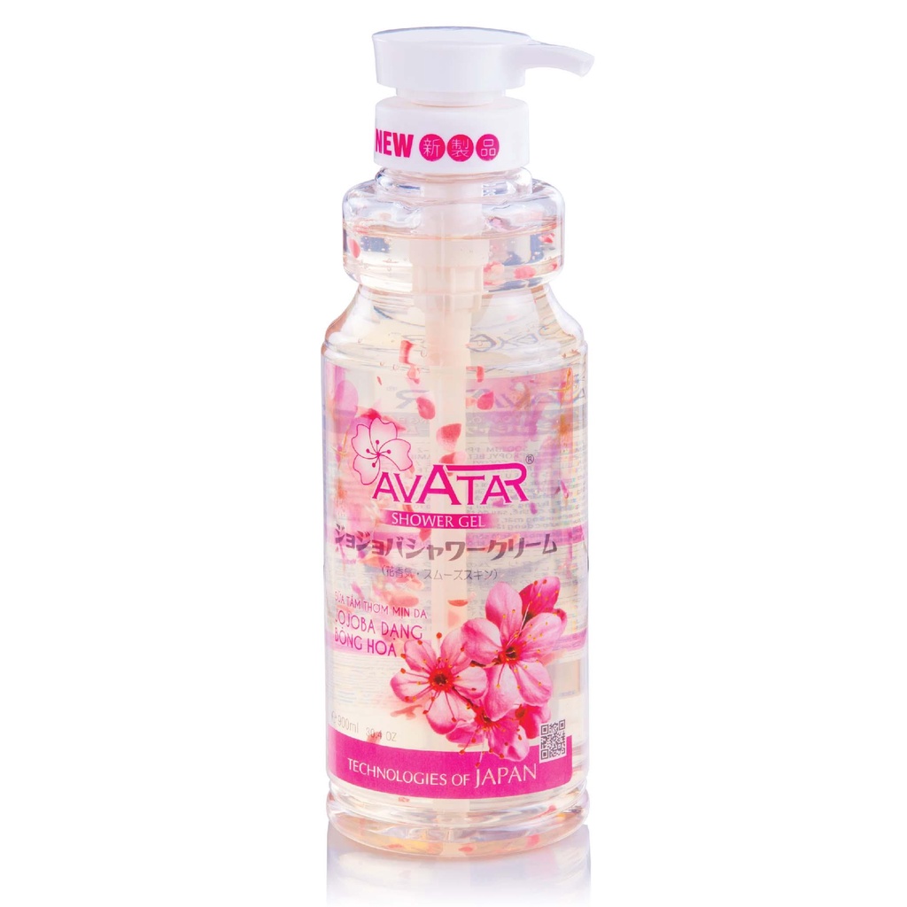 Gel Tắm Thơm Mịn Da Jojoba Dạng Bông Hoa Avatar Jojoba Shower Gel 900ml