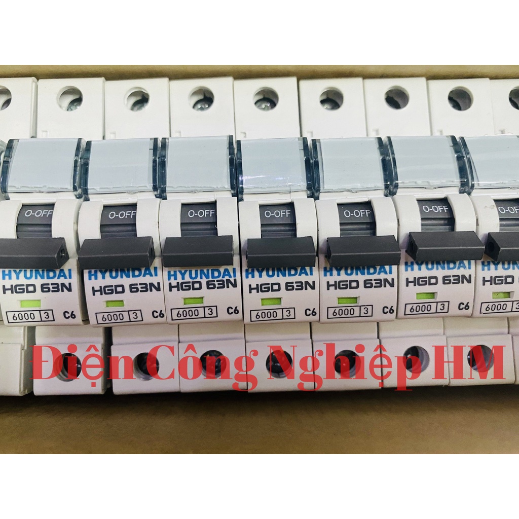 Aptomat MCB 1 Pha HGD63N Hyundai dòng 6A~63A Chính Hãng, Át Tô Mát Tép Cầu Dao Điện MCB 1P