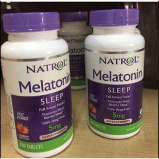 Kẹo Ngậm Ngủ Ngon Melatonin Natrol Sleep ( 250 viên)