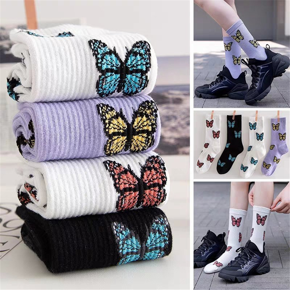 Vớ Cotton Màu Trơn Phong Cách Thể Thao Năng Động Cho Nữ