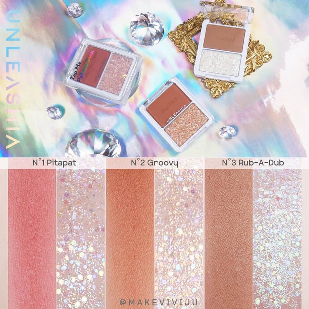 Phấn Mắt Kim Tuyến - UNLEASHIA TAP ME PALETTE DUO