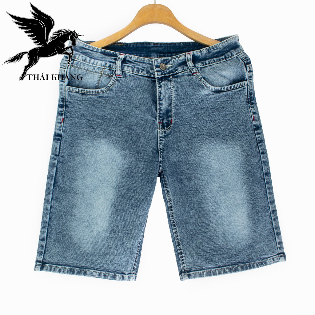 Quần short jean nam cao cấp vải CO GIÃN hàng đẹp chuẩn form ôm loại quần bò nam co giãn