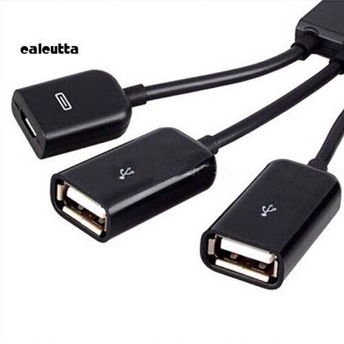 Bộ chia Micro USB HUB OTG Male sang Female Dual USB 2.0 3 trong 1 cho Samsung