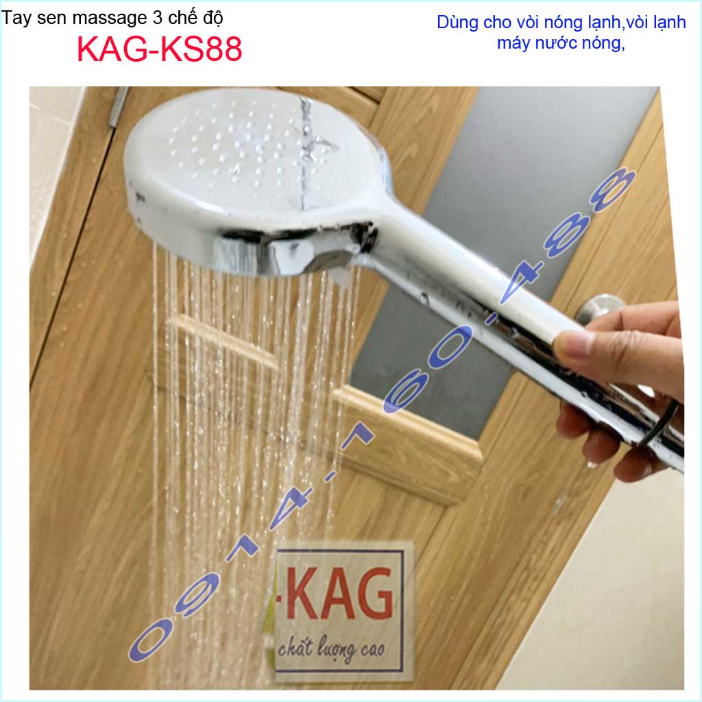 Dây sen tắm cao cấp KAG-KS88 trọn bộ có dây, shower head vòi hoa sen tia nước mạnh sử dụng tốt