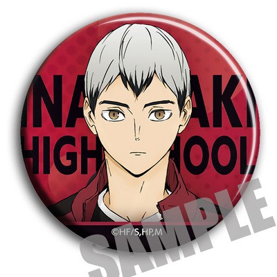 Huy hiệu cài áo IN HÌNH Haikyuu!! Vua bóng chuyền ver red anime chibi dễ thương