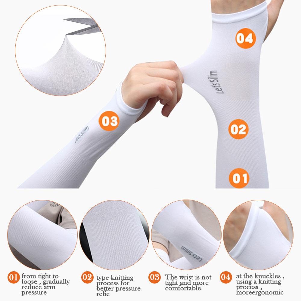 MYRONGVN 1 Pair Găng cánh tay thể thao hở ngón làm mát bảo vệ chống nắng tùy chọn màu sắc
