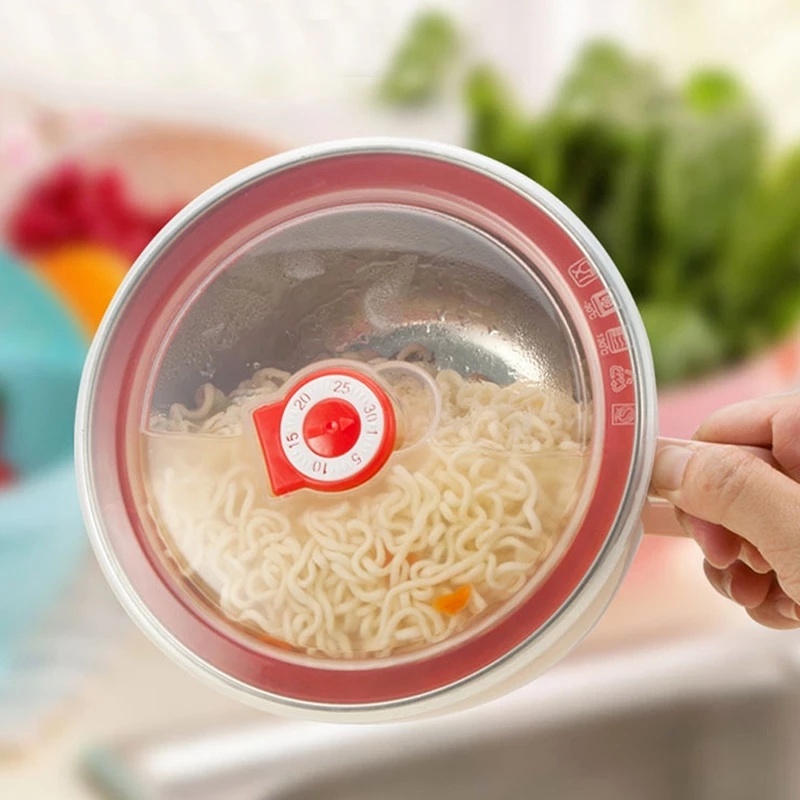 Tô Ăn Mì Bằng Thép Không Gỉ Có Tay Cầm Và Nắp Đậy Chống Rò Rỉ Tiện Dụng