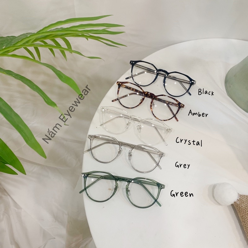 Gọng kính lục giác bầu tròn thời trang lắp cận