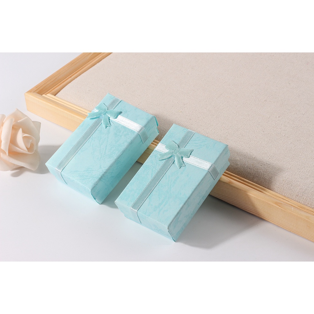 Hộp giấy thắt nơ đựng nhẫn bông tai phụ kiện trang sức chắc chắn sang trọng Lémi accessories