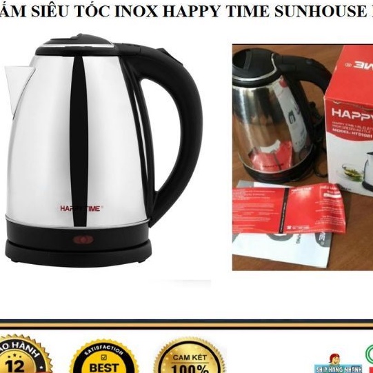 HTD1081 - ẤM SIÊU TỐC INOX SUNHOUSE HAPPY TIME 1.8 LÍT - BẢO