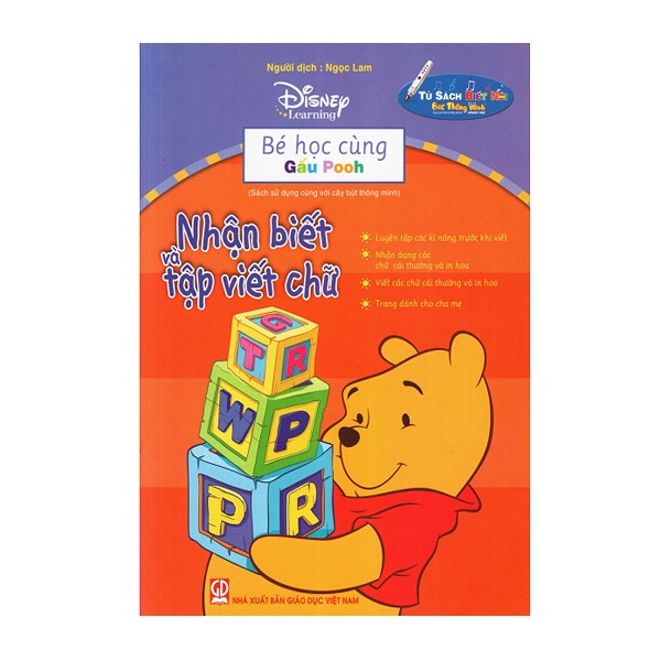 Sách - Bé Học Cùng Gấu Pooh - Nhận Biết Và Tập Viết Chữ - Nhân Văn - 8934994070058
