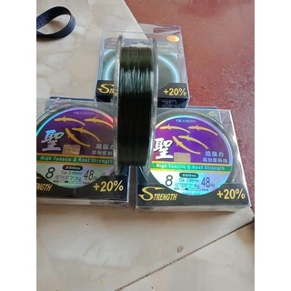 cước câu 4 con cá 250m ,dây 4 con cá màu xanh