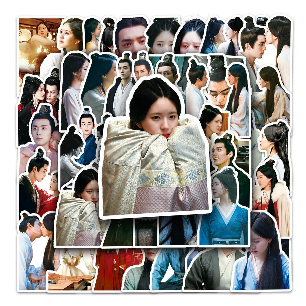 Bộ 50 Miếng Dán Trang Trí Xe Hơi Chống Thấm Nước Họa Tiết Chữ Love Like the Galaxy DIY