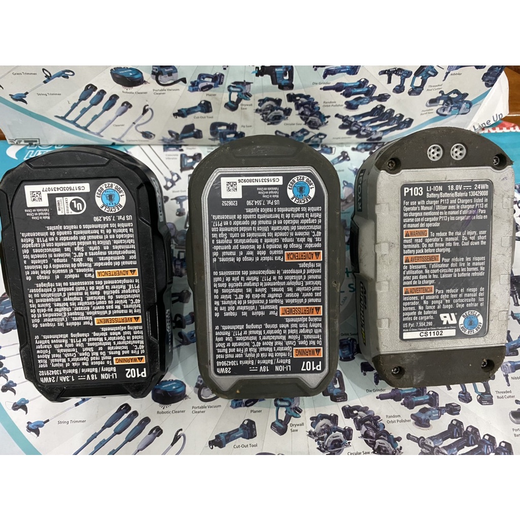 Vỏ mạch zin bãi Ryobi 1 hàng cell 18v 5s-1p. BN.