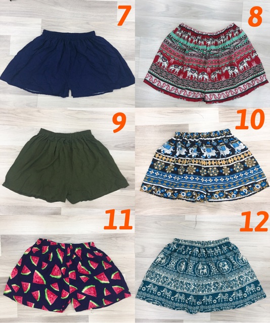 Quần đùi lanh thổ cẩm trơn trái cây (50 mẫu) | BigBuy360 - bigbuy360.vn