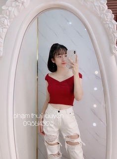 ÁO CROPTOP CỔ TIM
