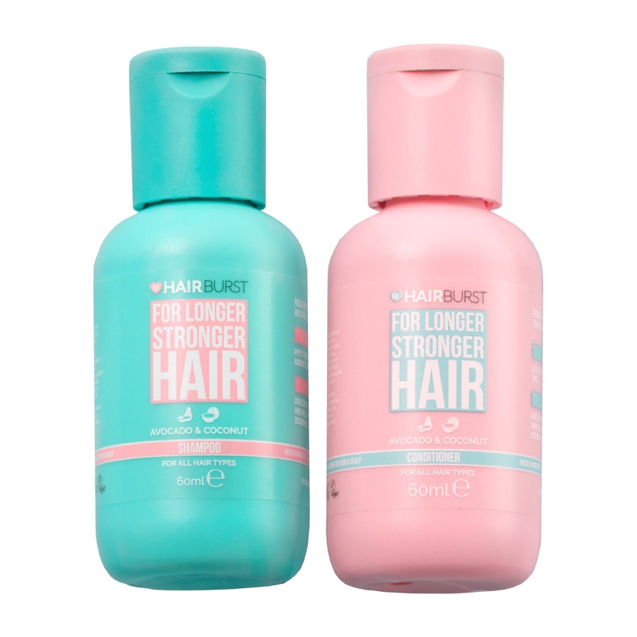 Set gội xả Hairburst stronger longer hair travel size 60ml/chai