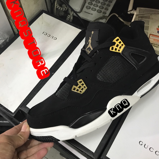 (ẢNH THẬT+VIDEO) giầy sneaker Air Jordan 4 đen vàng