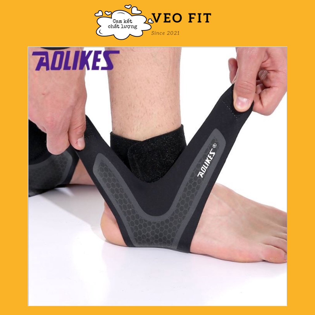Băng Bảo Vệ Mắt Cá Chân Chính Hãng Aolikes 7130 Cuốn Cổ Chân Tập Gym Thể Thao Đá Bóng Cầu Lông
