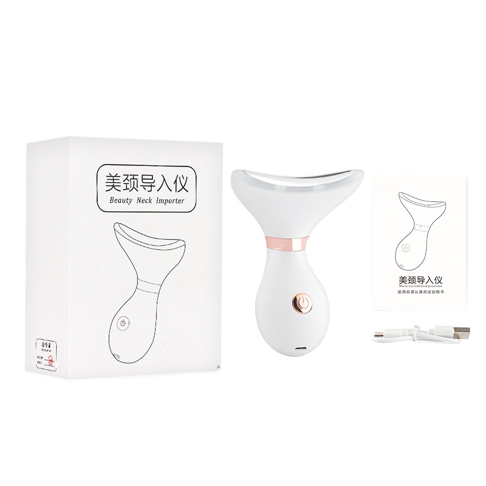 Máy massage da mặt/ cổ FOREVERLILY 3 chế độ đèn LED EMS chống nếp nhăn chăm sóc da chất lượng cao