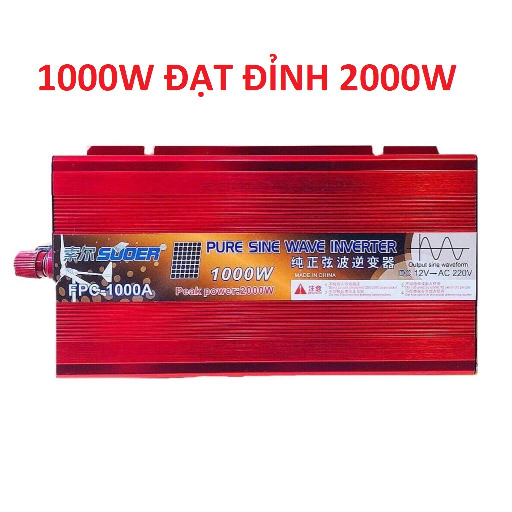 Bộ đổi điện sin chuẩn 1000W 12V sang 220V - FPC-1000A