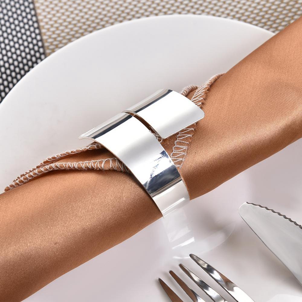 IVORY Bộ 6 Nhẫn Giữ Khăn Ăn Dùng Cho Tiệc Sinh Nhật / Đám Cưới / Khách Sạn