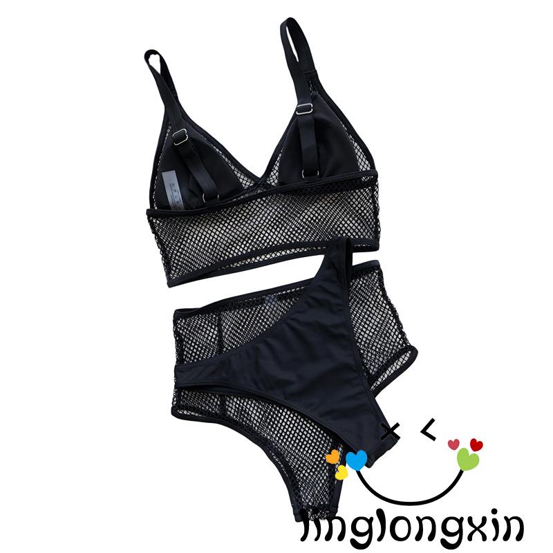 Bộ bikini ba mảnh màu đen lưng thấp quyến rũ cho nữ
 | BigBuy360 - bigbuy360.vn