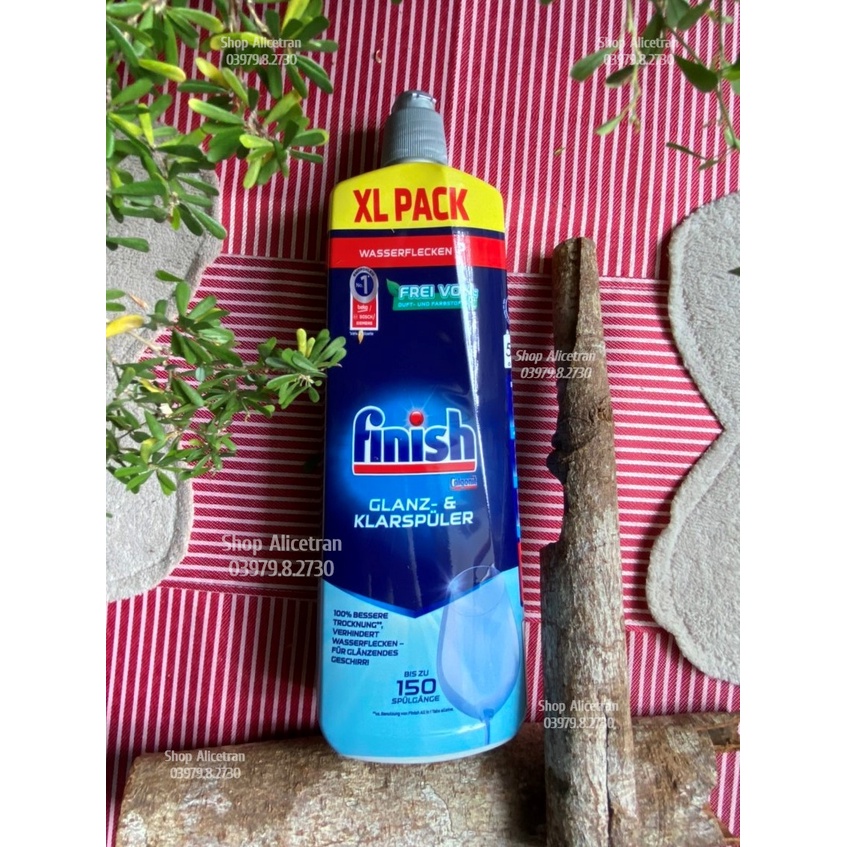 750ml Nước bóng Finish Klarspüler , Chất trợ xả dùng cho máy rửa chén bát