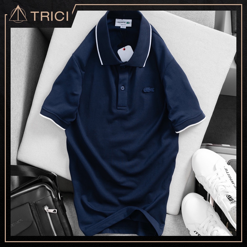 [Mã SRBACK010912 hoàn 20K xu đơn 50K] Áo polo nam trơn Lacoste vnxk chuẩn auth cotton 100% slimfit PLLC14 | BigBuy360 - bigbuy360.vn