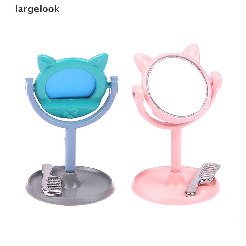 Gương Trang Điểm Hình Tai Thỏ Mini Tỉ Lệ 1 / 12 Cho Nhà Búp Bê ♨Nóng Bỏng