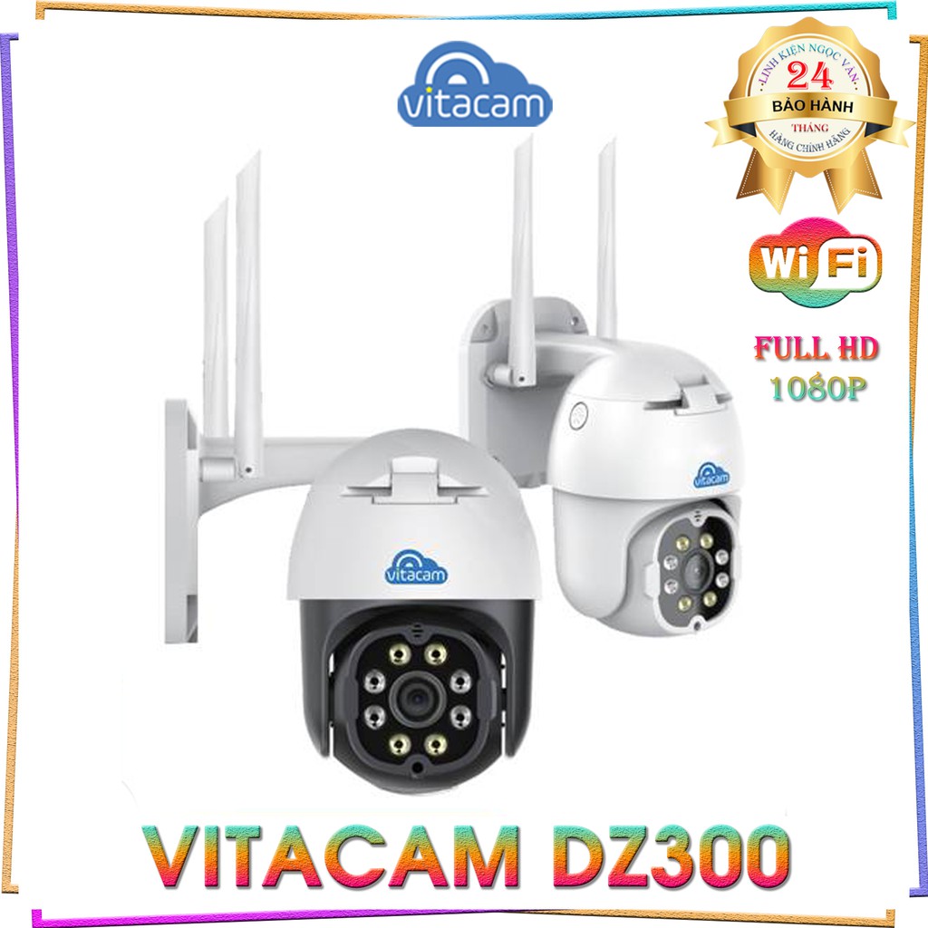 Camera Ip Wifi Ngoài Trời Vitacam DZ3000  3.0MP Độ Phân Giải 1296P Ultra HD - Hàng Chính Hãng