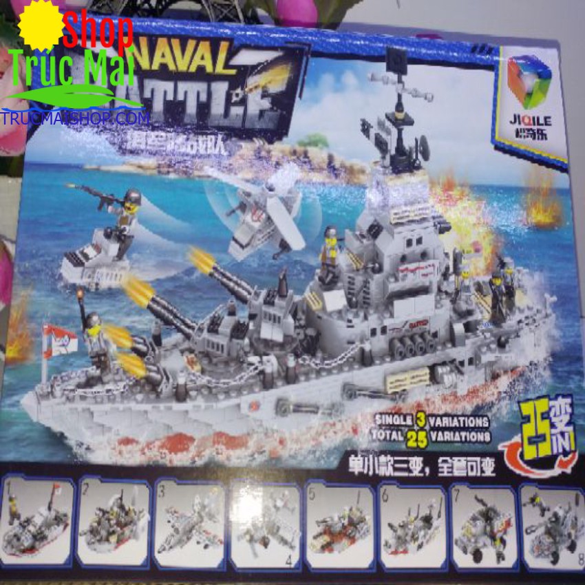 đồ chơi xếp hình lego sáng tạo 8 in 1 naval battle no.41012
