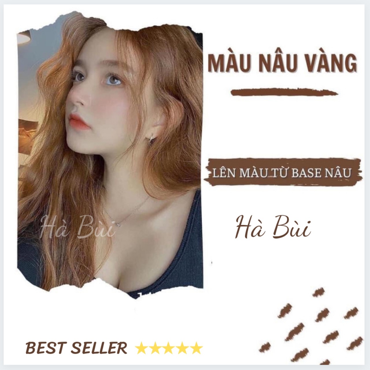 [ Sale Combo Màu Nâu] Combo Thuốc Nhuộm Tóc Tông Màu Nâu Sữa (Tặng Oxy Trợ Nhuộm và Găng Tay (Hà Bùi )