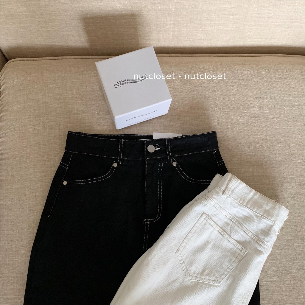 Chân váy jeans chỉ nổi _ CV0028 | BigBuy360 - bigbuy360.vn