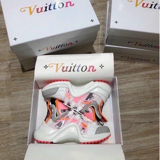 Giầy L.V hồng cam lai au chất lượng ( full box + free ship )