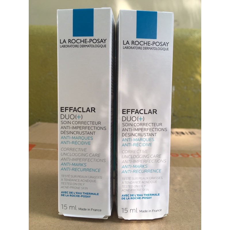 [ Date xa] Kem giảm mụn, ngừa thâm, dưỡng da La Roche Posay Effaclar Duo+ 15ml