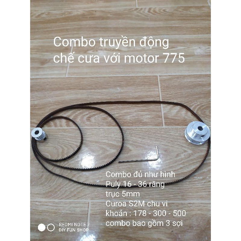 Puly G2T - Curoa S2M Combo chế máy cưa cho motor 775 (combo không bao gồm motor 775)