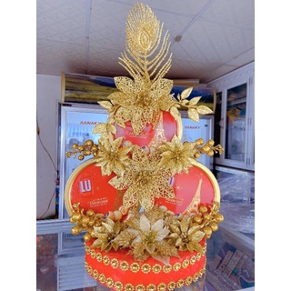 Set trang trí tháp bánh chưng tết. không bao gồm bánh