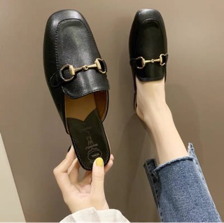 [ Ảnh thật ] Dép da đen - trắng đủ size