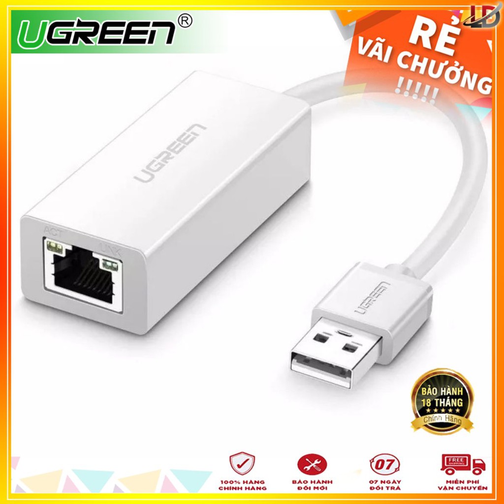 Cáp USB 2.0 sang 10/100mbps Lan chip AXIS88772 UGREEN 20253