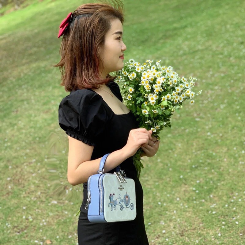 Túi đeo chéo C.O.A.C.H chữ nhật 2 ngăn style Vintage S084