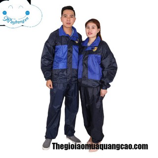 BỘ QUẦN ÁO MƯA 2 LỚP VĨNH THỊNH CAO CẤP - VẢI DÙ - XANH ĐEN SIZE 2XL