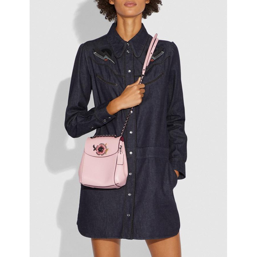 🌟HÀNG CHÍNH HÃNG- RẺ BẤT NGỜ🌟 BALO COACH HOA TRÀ- NEW