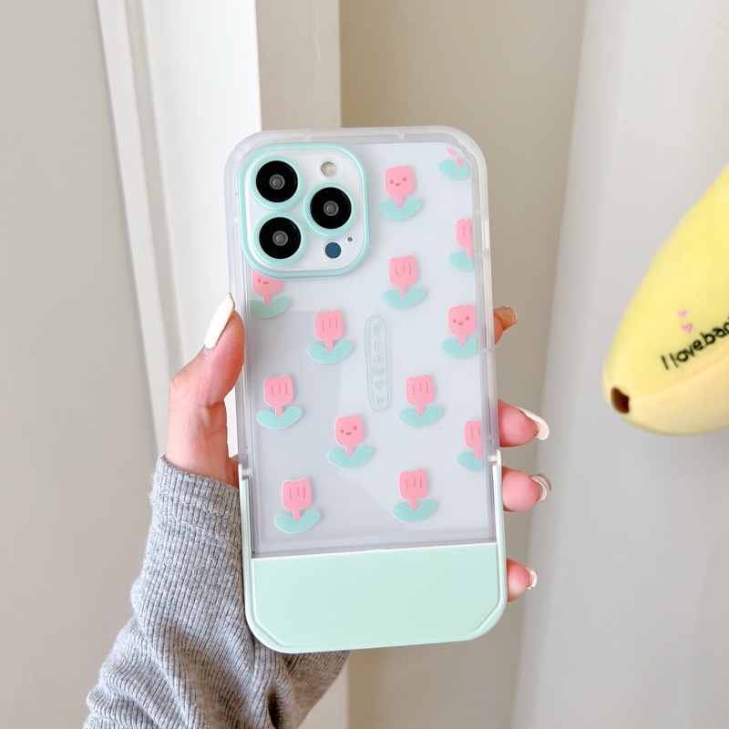 Ốp lưng iphoneỐp Điện Thoại  Kèm Giá Đỡ Tàng Hình Họa Tiết Hoạt Hình Dễ Thương Cho iphone 14 / 13Pro 12 / xs / 6 / 7 / 8PLUSDinuo case