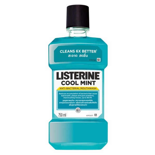 Nước súc miệng Listerine Cool Mint 750ml kèm chai 250ml