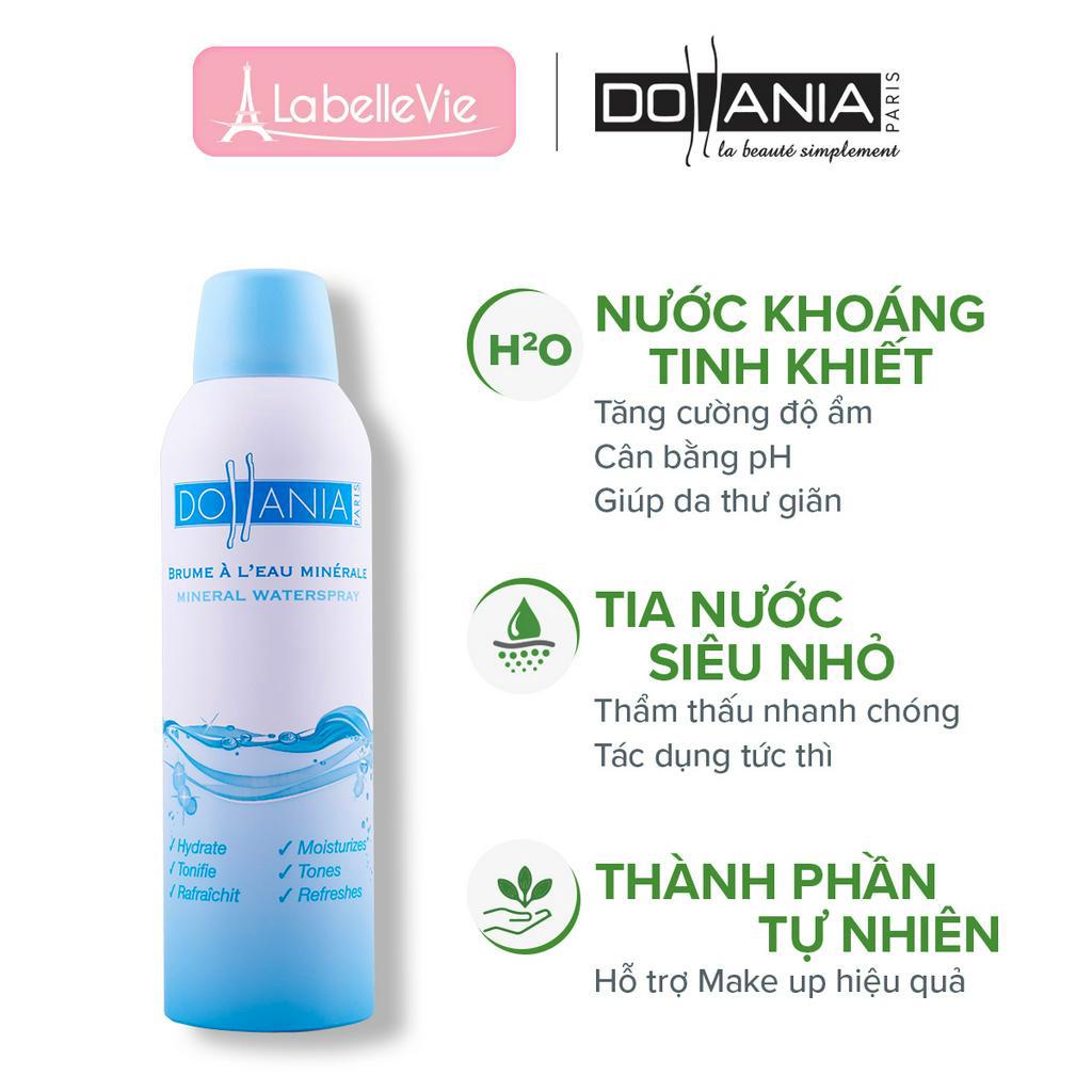 [HB Gift] Nước Xịt khoáng Dollania dưỡng da, cấp ẩm, cấp nước cho da, giúp da ẩm mượt mịn màng chính hãng 150ml