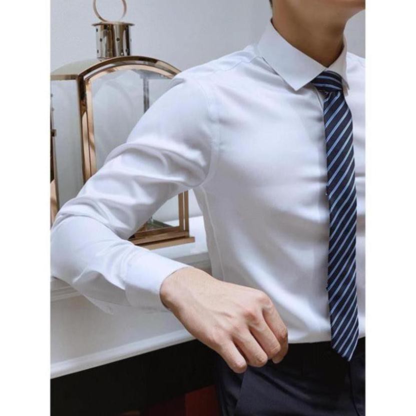 Áo sơ mi nam Zara kiểu dáng hàn quốc trơn body vải lạnh khô thoáng,không nhăn | BigBuy360 - bigbuy360.vn