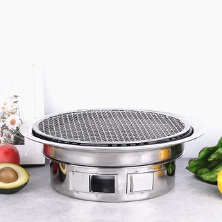 BẾP NƯỚNG THAN HOA TRÒN INOX