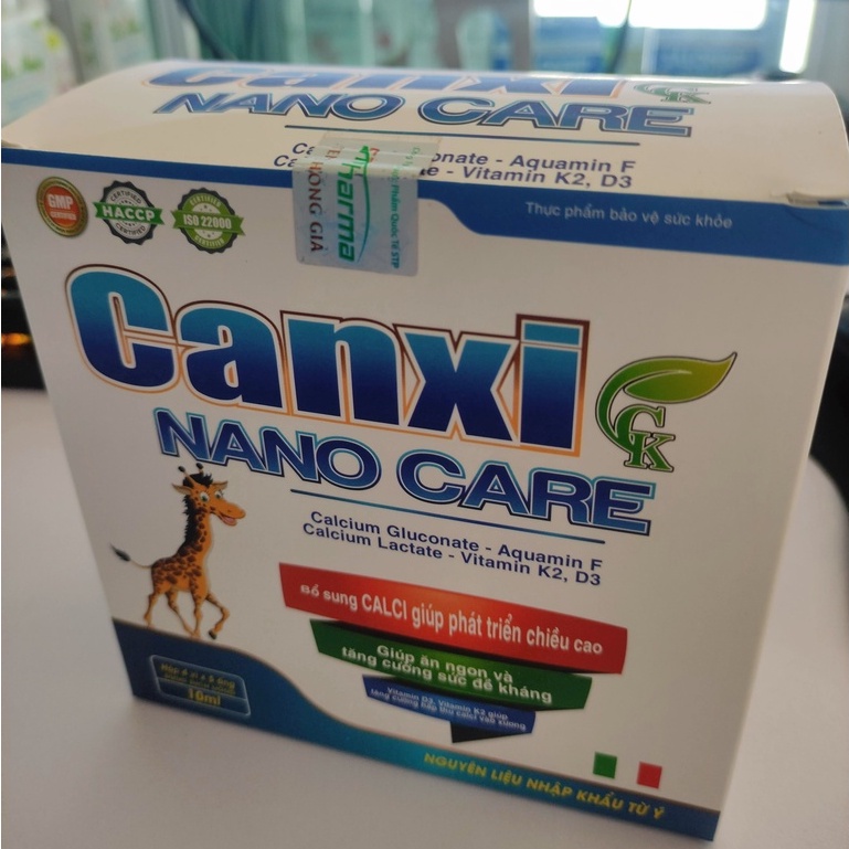 Canxi Nano Care - Bổ sung canxi giúp phát triển chiều cao, giúp ăn ngon và tăng cường sức đề kháng - Vitamin D3, K2